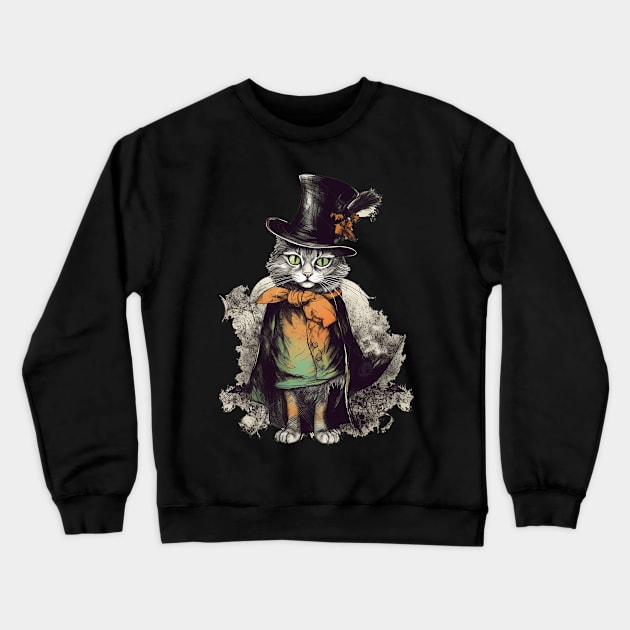 cute cat halloween costume Crewneck Sweatshirt by Tees of Joy